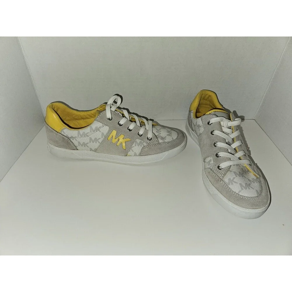 Michael Kors Yellow, Gray and Cream Sneakers